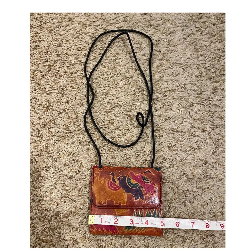 Crossbody Wallet Genuine Leather
